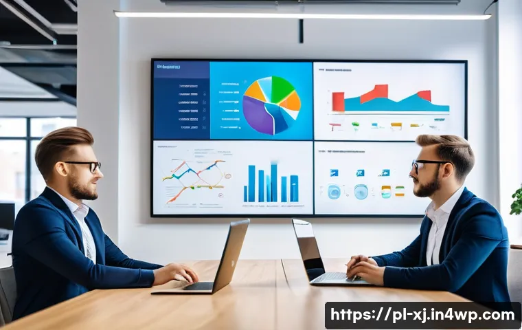 세그먼트 분석에서의 소비자 심리 이해하기 - A modern marketing team in a bright, sleek office in Warsaw, Poland, collaboratively analyzing psych...