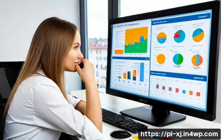 Home 17 사용자 세그먼트 발굴을 위한 주요 지표 - Photorealistic modern Polish marketing analyst in a bright Warsaw-style office, studying customer se...